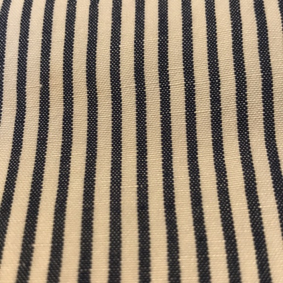 Talbots fully lined navy/eggshell striped cropped pants. Sz 22W PETITE - Picture 6 of 7